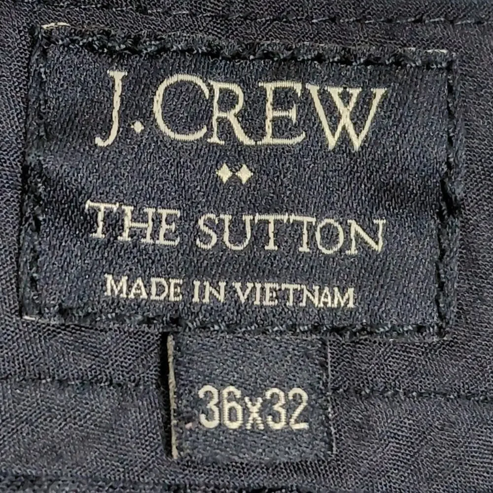 J.Crew THE Sutton Navy Straight Leg Chino Pants Men Size W36 L32